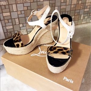 Auth. Christian Louboutin Spachica 120 Wedges